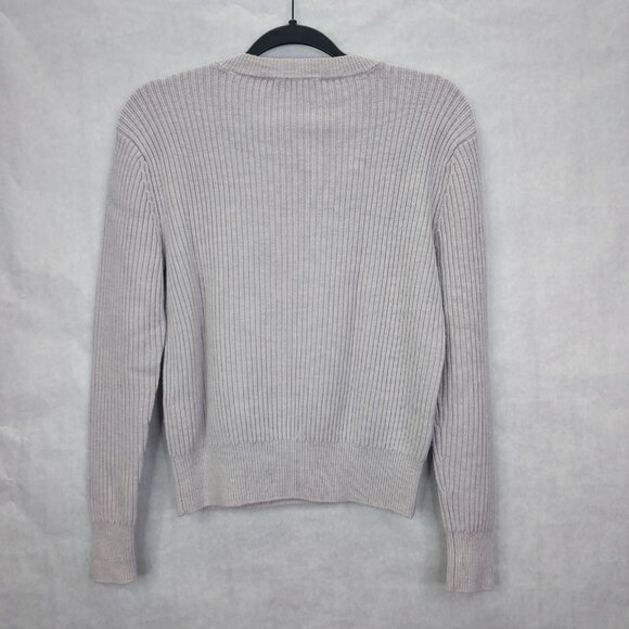 Tart Amity Sweater Women's M Lace Up Front 100% Merino Wool Blush Pink Rib Knit - Picture 6 of 10